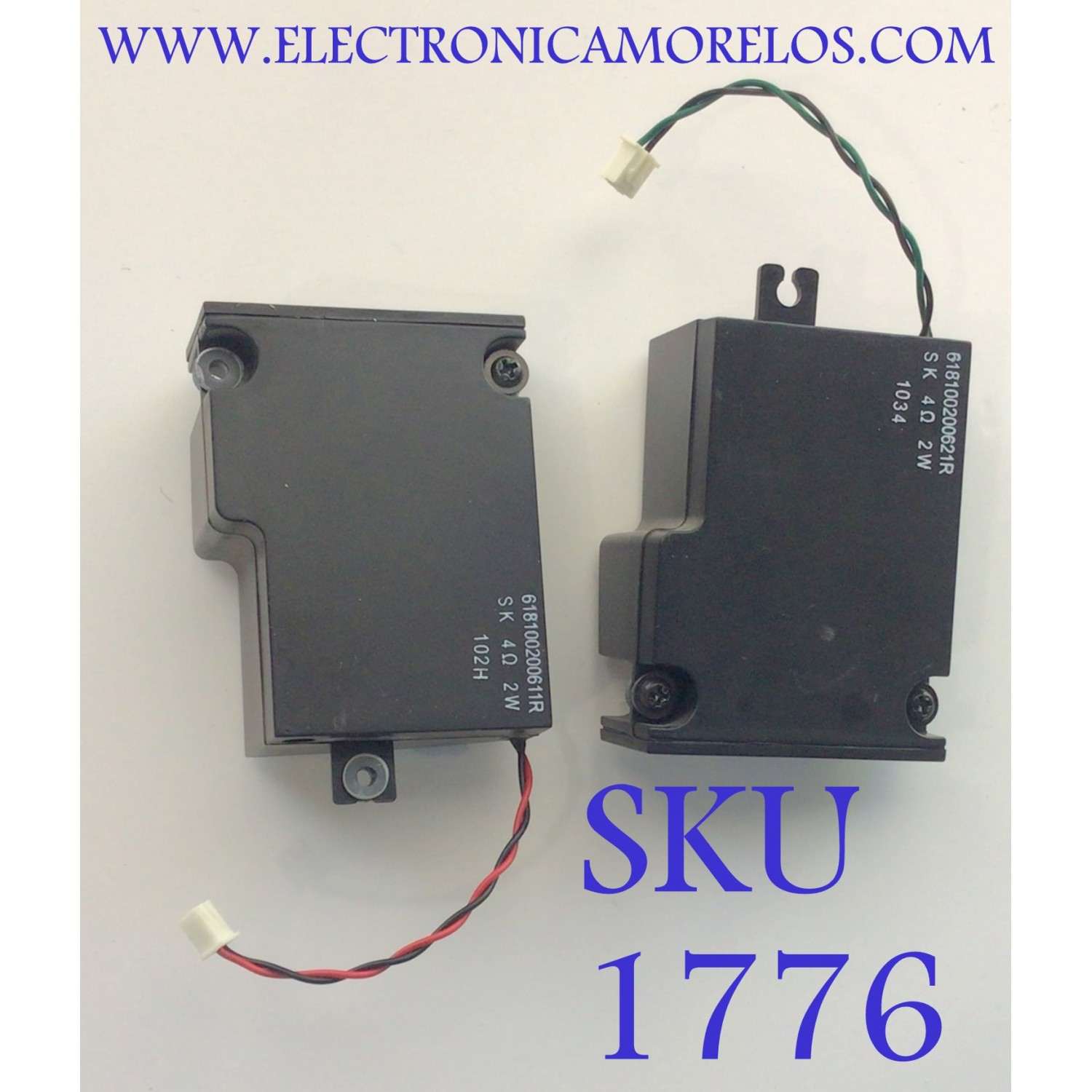 KIT DE BOCINAS ( 2 PZ ) PARA MONITOR / NUMERO DE PARTE 618100200621R / 618100200611R